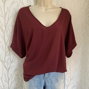Lush Maroon blouse size medium